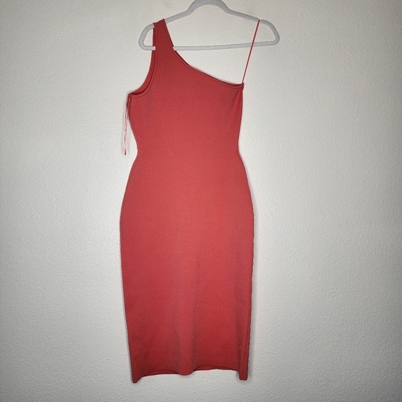 A.L.C. CoralColby Asymmetric One Shoulder Stretch Knit Bodycon Midi Dress M - Picture 3 of 6